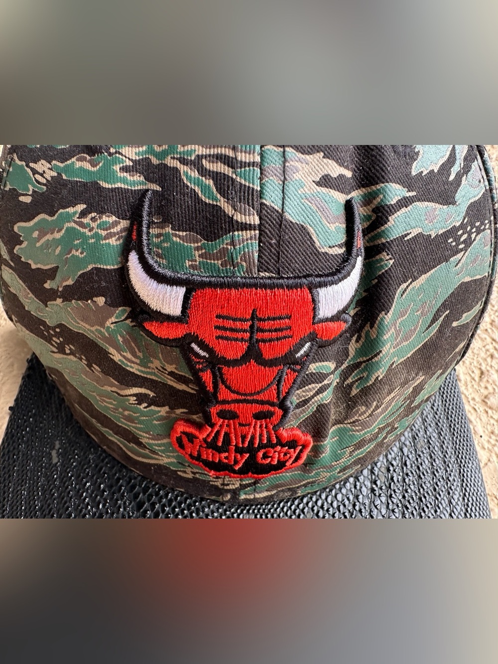 Chicago Bulls Windy City Camo 9 Fifty Hardwood Classics Adjustable Hat